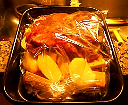 Bolsa cerrada con alimentos